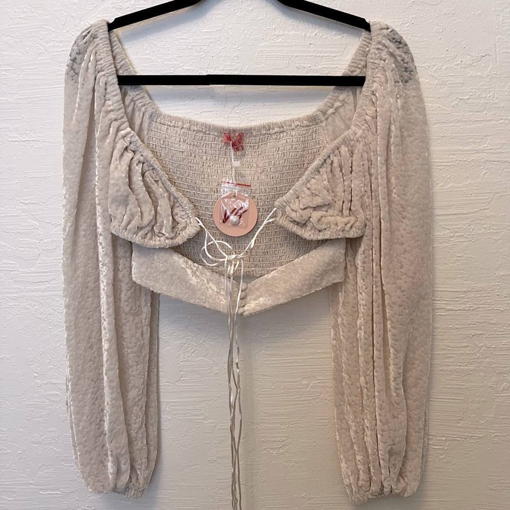 VG Summer Festival Tie Front Top // Silver